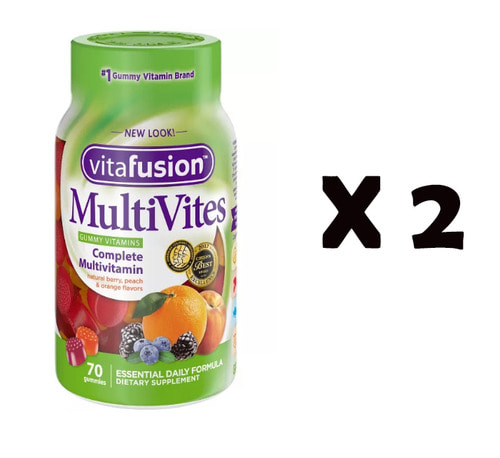 Vitafusion MultiVites Vitamin Gummies - Berry, Peach &amp; Orange -70구미  2개