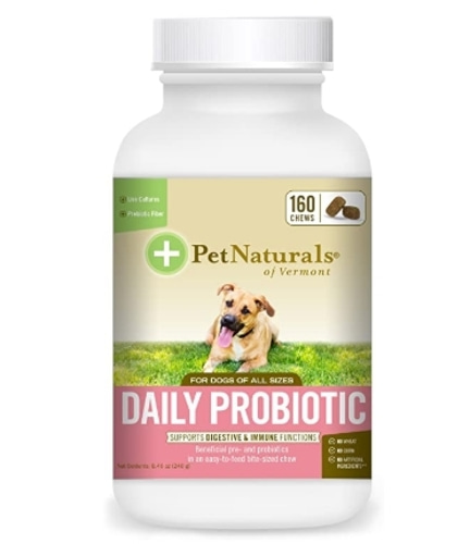 Pet Naturals of Vermont - Daily Probiotic for Dogs, Digestive Health Supplement, 160 Bite Sized Chews  (160일 ) 멍멍이 유산균