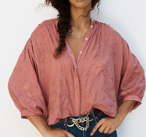 Anthropologie Embroidered shirt