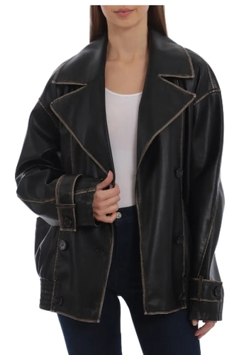 AVEC LES FILLES faux leather jacket