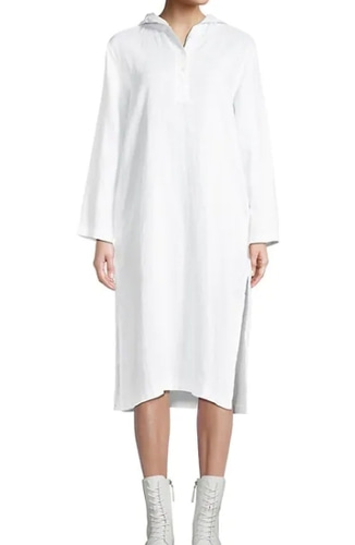 Saks Fifth Avenue hoodie linen dress