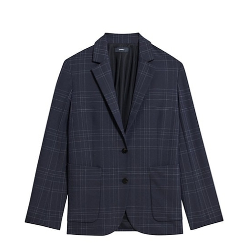 Theory Dover Plaid Single-Breasted Jacket