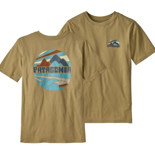 Patagonia Boys&#039; Graphic Organic Short Sleeve T-Shirt - 바로출고 보이즈 XXL