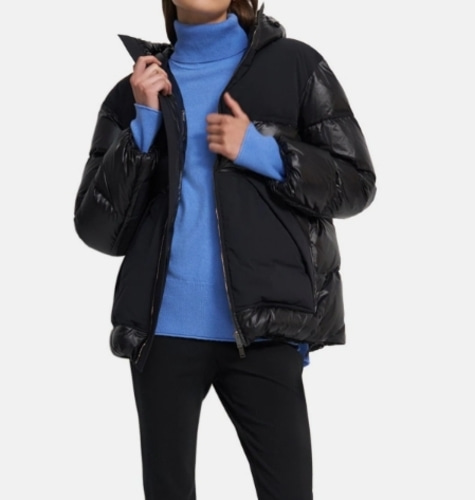 Theory Short Combo Puffer Jacket in Water-Repellent Nylon - 다운소재