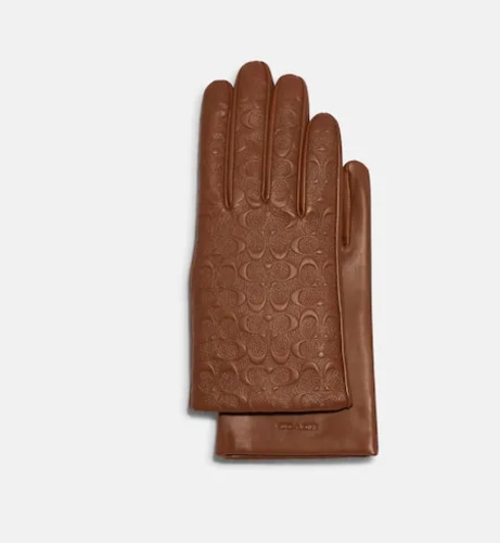 Coach Leather Tech Gloves