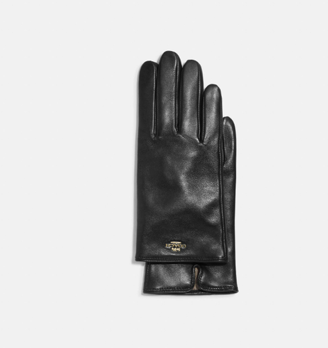 Coach leather gloves