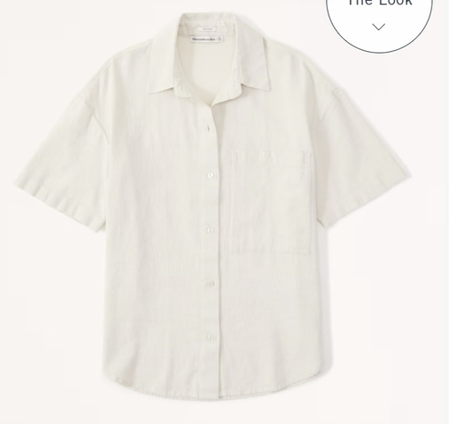 Abercrombie Linen-Blend Shirt  - 여자사이즈