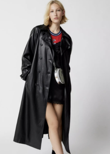 Urban Outfitters Faux Leather Trench Coat