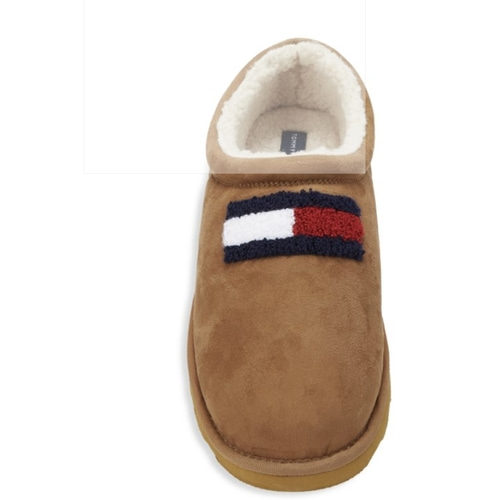 TOMMY HILFIGER Faux Fur Lined Slippers - 남자사이즈