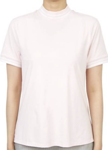 G/FORE mock neck short sleeve top in blush
