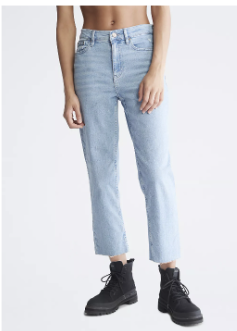 CALVIN KLEIN  Ankle Jeans - Straight Fit High Rise