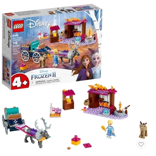 LEGO Disney Frozen II Elsa’s Wagon Carriage Adventure Building Kit and Elsa Doll 41166
