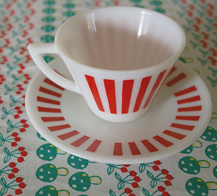 Vintage Hazel Atlas cup and saucer  ; 원가이하정리 