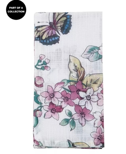 LENOX Butterfly Meadow Floral Napkin - 4개