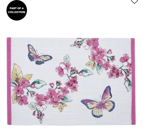 LENOX Butterfly Meadow Floral Placemat - 4개