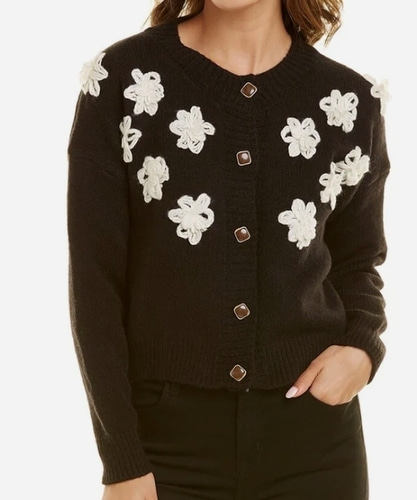 70/21 Embroidered Floral Cardigan - 원사이즈
