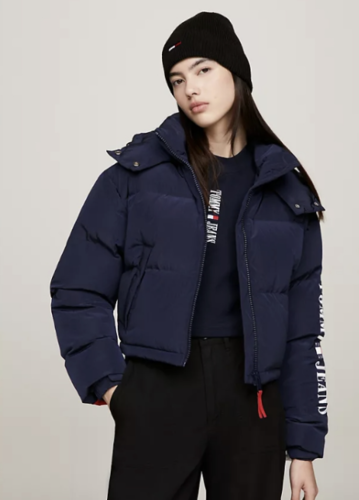 TOMMY JEANS down puffer - 덕다운충전