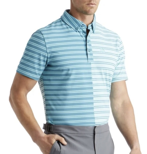 G/FORE Split Stripe Contrast Tech Jersey Golf Polo