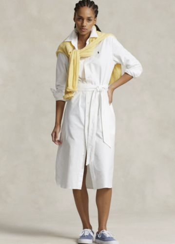 Polo Ralph Lauren Belted Cotton Oxford Shirtdress