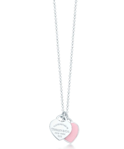 Tiffany &amp; Co necklace - 미니더블하트택  핑크 
